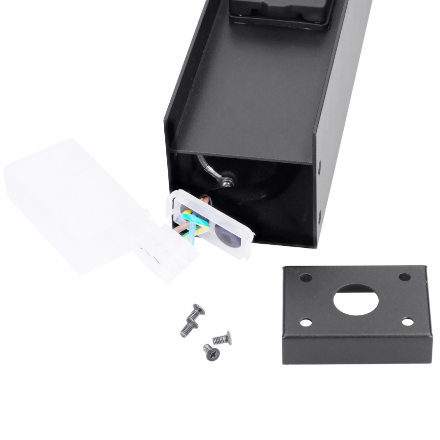 Brilagi - Zunanja svetilka s 2 SCHUKO vtičnicama 1xG9/11W/230V IP44 črna