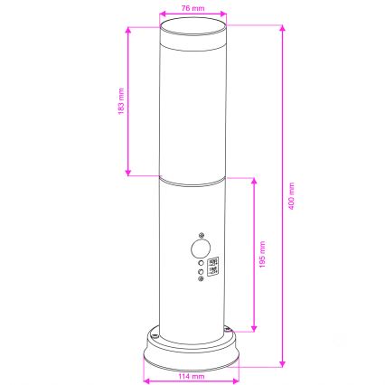 Brilagi - Zunanja svetilka s senzorjem NOVA 1xE27/15W/230V 40 cm IP44 rjava