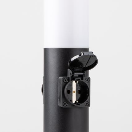 Brilagi - Zunanja svetilka NOVA z 2 vtičnicama SCHUKO 1xE27/15W/230V 40 cm IP44 črna