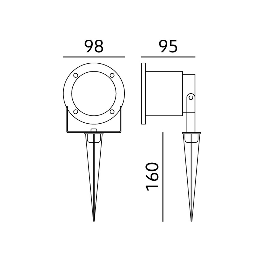 BRILAGI - Zunanja svetilka TERRA 1xGU10/50W/230V IP65 rjasta