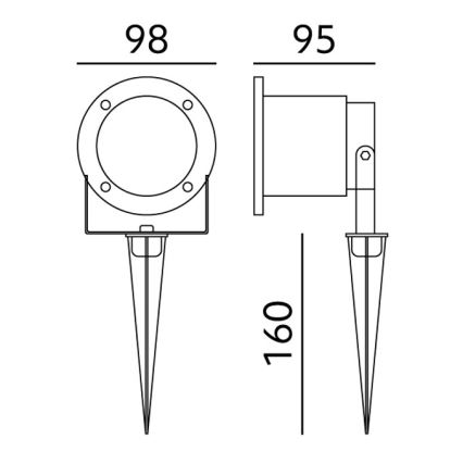 BRILAGI - Zunanja svetilka TERRA 1xGU10/50W/230V IP65 siva
