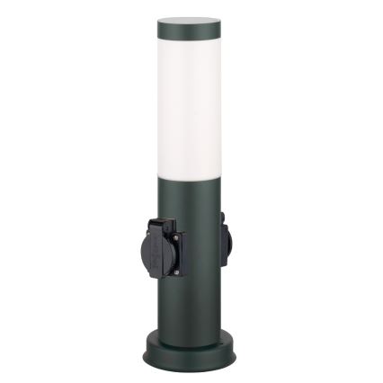 Brilagi - Zunanja svetilka NOVA z dvema SCHUKO vtičnicama, 1xE27/15W/230V, 40 cm, IP44, antracit