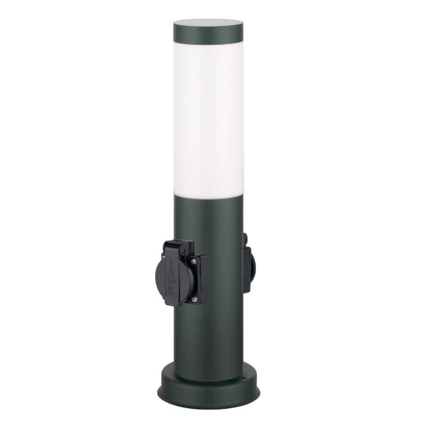 Brilagi - Zunanja svetilka NOVA z dvema SCHUKO vtičnicama, 1xE27/15W/230V, 40 cm, IP44, antracit