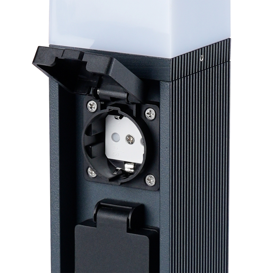 Brilagi - Zunanja svetilka z 2 vtičnicama SCHUKO PILLAR 1xG9/11W/230V IP44 antracit