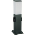 Brilagi - Zunanja svetilka z 2 vtičnicama SCHUKO 1xE27/15W/230V 40 cm IP44 antracit