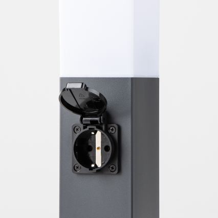 Brilagi - Zunanja svetilka z 2 vtičnicama SCHUKO NOVA 1xE27/15W/230V 40 cm IP44 antracitna