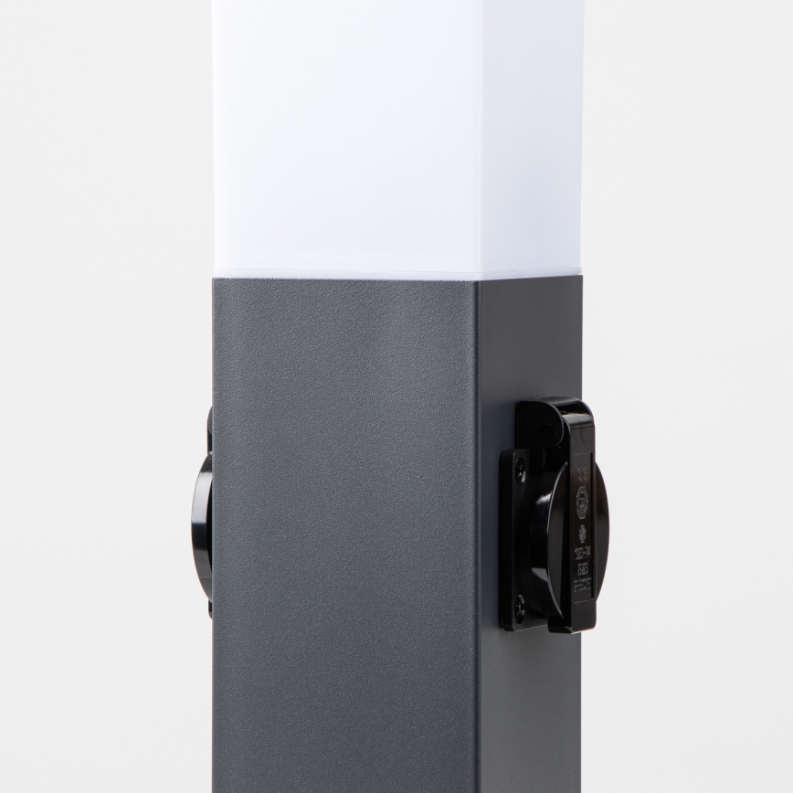 Brilagi - Zunanja svetilka z 2 vtičnicama SCHUKO NOVA 1xE27/15W/230V 40 cm IP44 antracitna