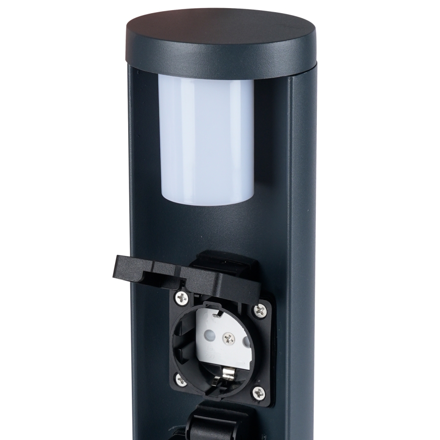 Brilagi - Zunanja svetilka s 2 SCHUKO vtičnicama PILLAR 1xG9/11W/230V IP44 antracit