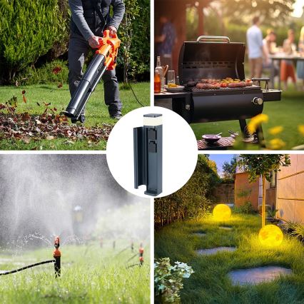Brilagi - Zunanja svetilka z dvema vtičnicama SCHUKO PILLAR 1xG9/11W/230V IP44 antracit