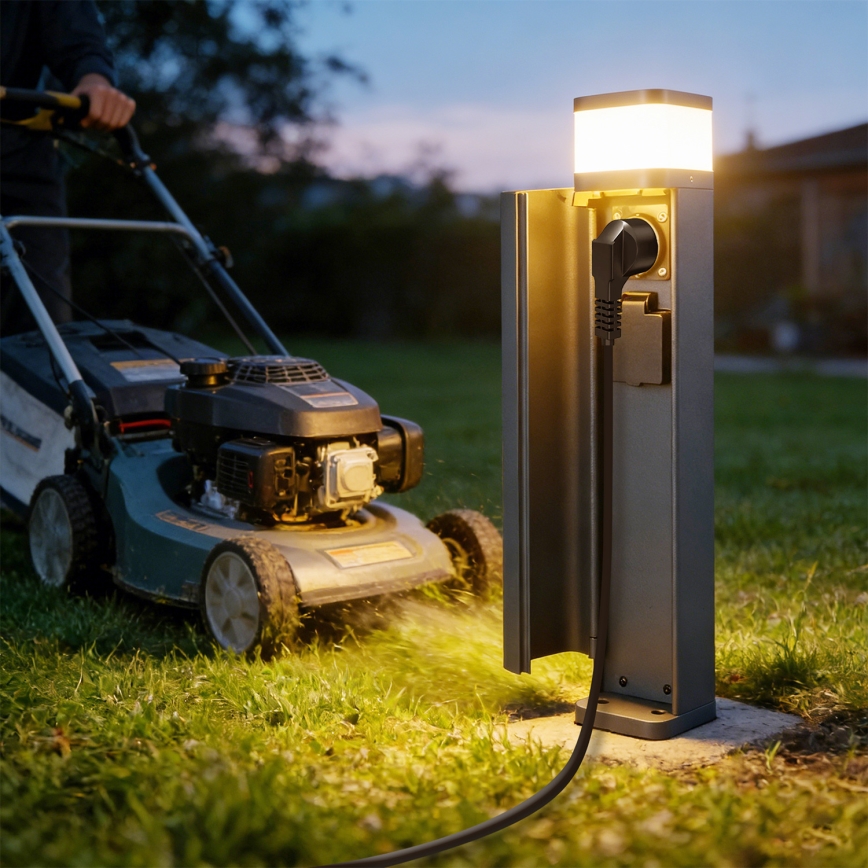 Brilagi - Zunanja svetilka z dvema vtičnicama SCHUKO PILLAR 1xG9/11W/230V IP44 antracit