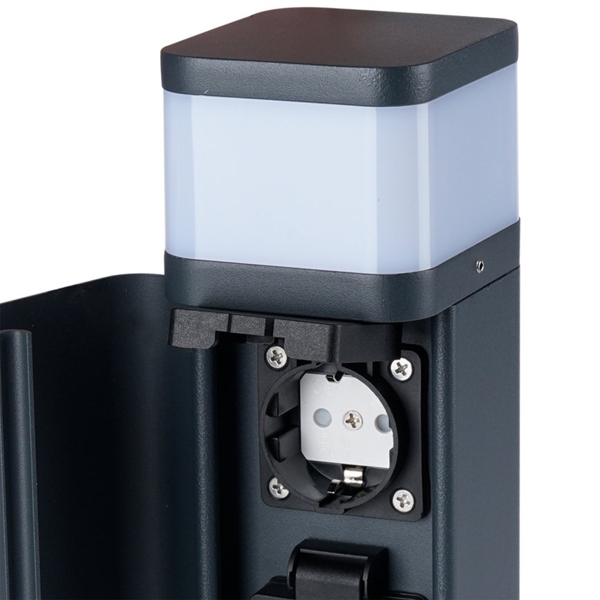 Brilagi - Zunanja svetilka z dvema vtičnicama SCHUKO PILLAR 1xG9/11W/230V IP44 antracit