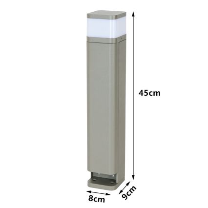 BRILAGI - Zunanja svetilka z 2 vtičnicama SCHUKO PILLAR 1xG9/11W/230V IP44 siva