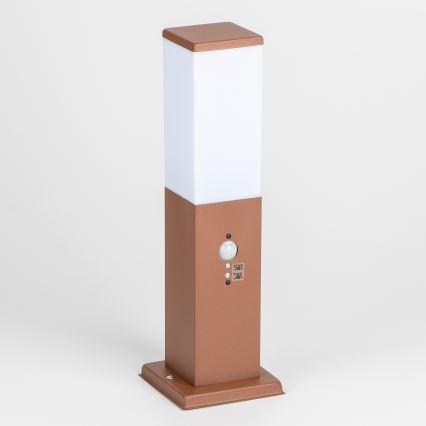 Brilagi - Zunanja svetilka z detektorjem gibanja NOVA 1xE27/15W/230V 40 cm IP44 rjava