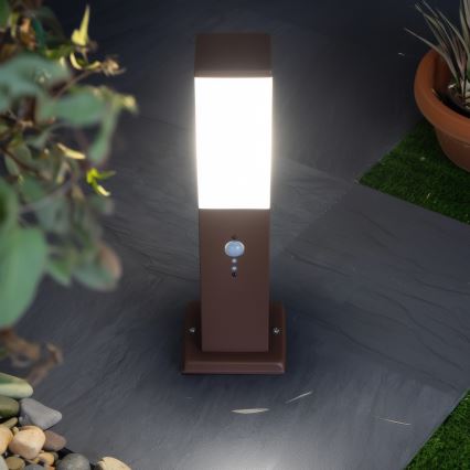 Brilagi - Zunanja svetilka z detektorjem gibanja NOVA 1xE27/15W/230V 40 cm IP44 rjava