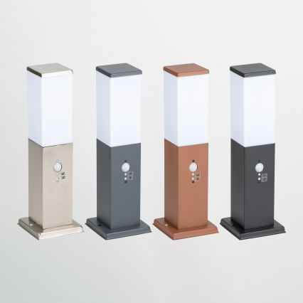 Brilagi - Zunanja svetilka z detektorjem gibanja NOVA 1xE27/15W/230V 40 cm IP44 rjava