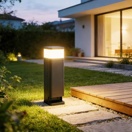Brilagi - Zunanja svetilka s 2 vtičnicama SCHUKO PILLAR 1xG9/11W/230V IP44 antracit