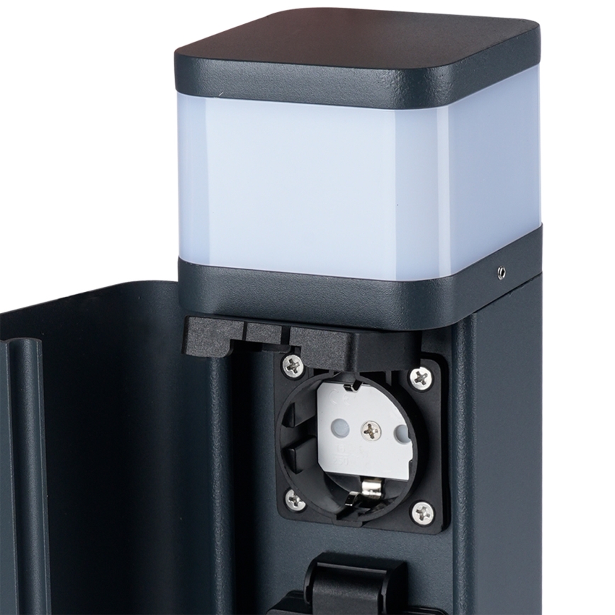 Brilagi - Zunanja svetilka s 2 vtičnicama SCHUKO PILLAR 1xG9/11W/230V IP44 antracit