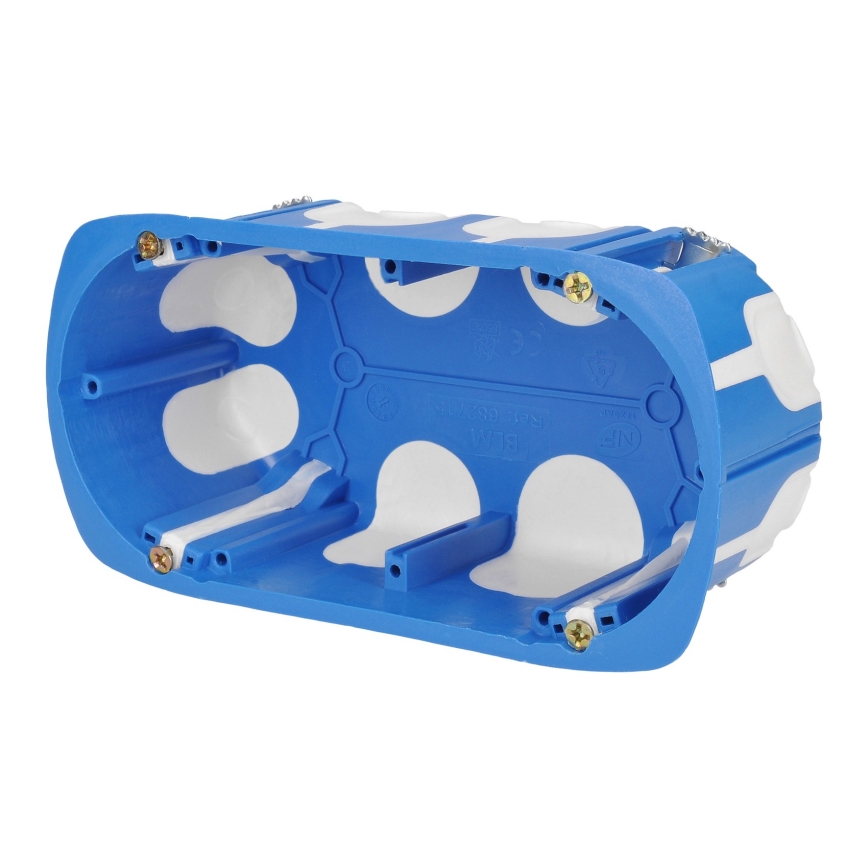 Brilagi - Zunanja vgradna talna dvojna vtičnica IP55, bela, pravokotna