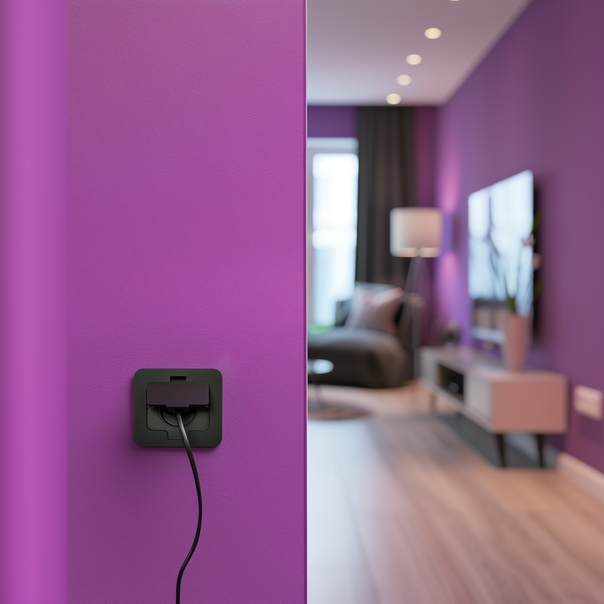 Brilagi - Zunanja vgradna talna vtičnica IP55, črna, pravokotna