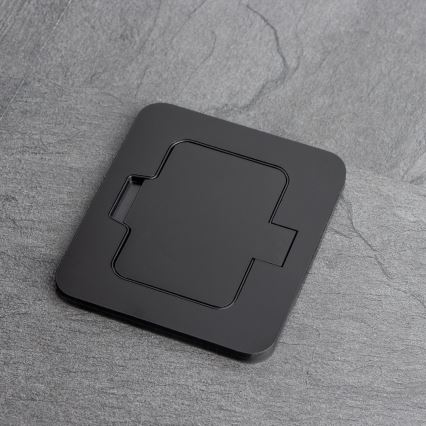 Brilagi - Zunanja vgradna talna vtičnica IP55, črna, pravokotna