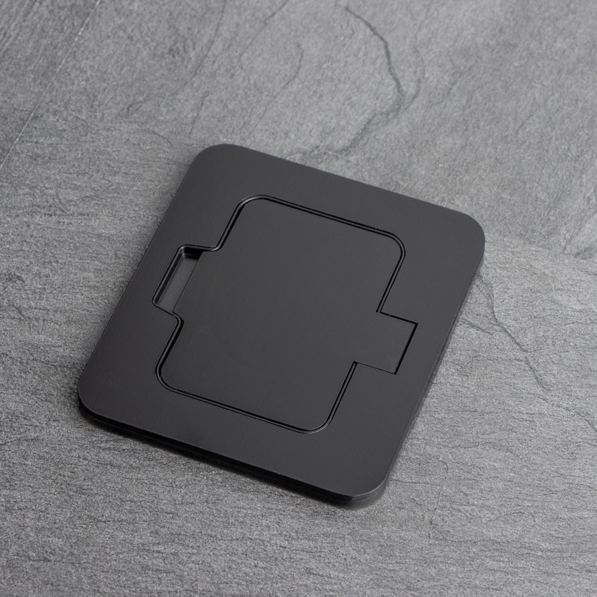 Brilagi - Zunanja vgradna talna vtičnica IP55, črna, pravokotna