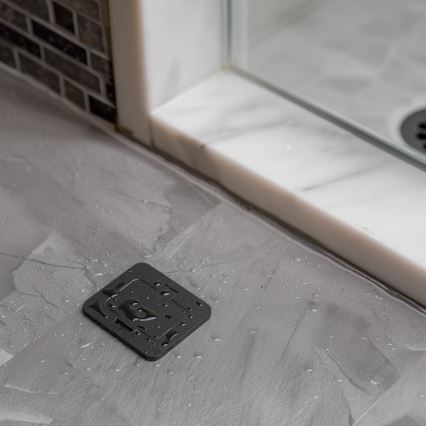 Brilagi - Zunanja vgradna talna vtičnica IP55, črna, pravokotna