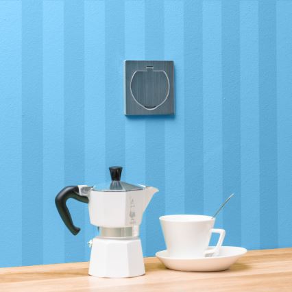 Brilagi - Zunanja vgradna talna vtičnica IP55 mat krom kvadrat