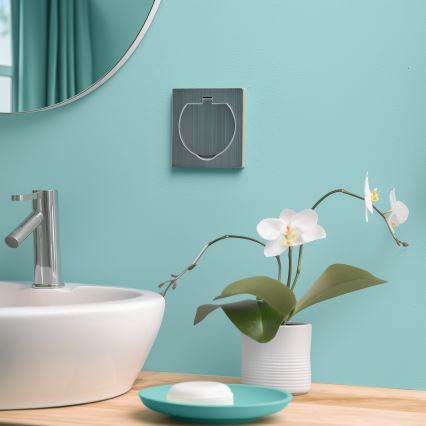 Brilagi - Zunanja vgradna talna vtičnica IP55 mat krom kvadrat