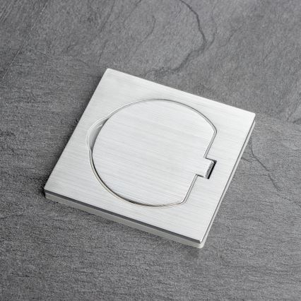 Brilagi - Zunanja vgradna talna vtičnica IP55 mat krom kvadrat