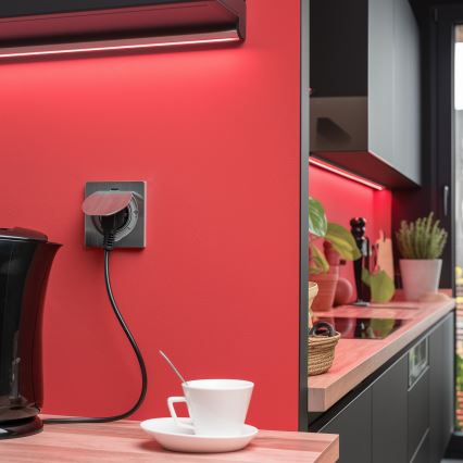 Brilagi - Zunanja vgradna talna vtičnica IP55 mat krom kvadrat