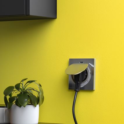 Brilagi - Zunanja vgradna talna vtičnica IP55 mat krom kvadrat