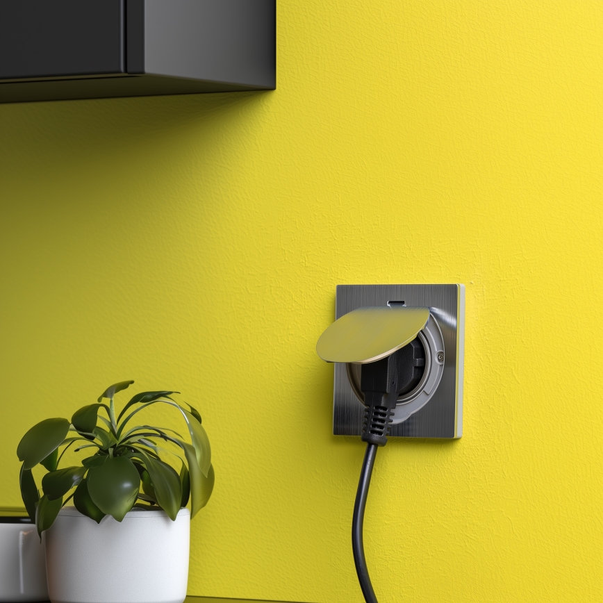 Brilagi - Zunanja vgradna talna vtičnica IP55 mat krom kvadrat