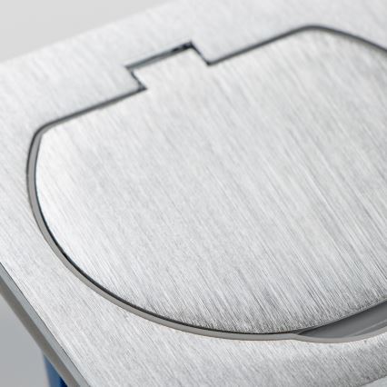 Brilagi - Zunanja vgradna talna vtičnica IP55 mat krom kvadrat