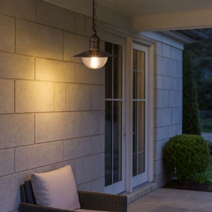 Brilagi - Zunanja viseča svetilka MOLDE 1xE27/60W IP44 bronza/patina