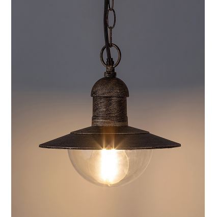 Brilagi - Zunanja viseča svetilka MOLDE 1xE27/60W IP44 bronza/patina