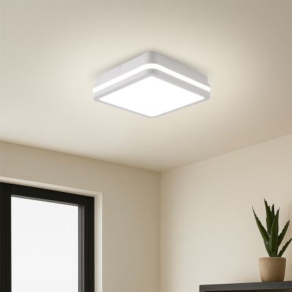 Brilagi - Zunanje LED svetilo s senzorjem BENE LED/18W/230V 22x22 cm belo IP54