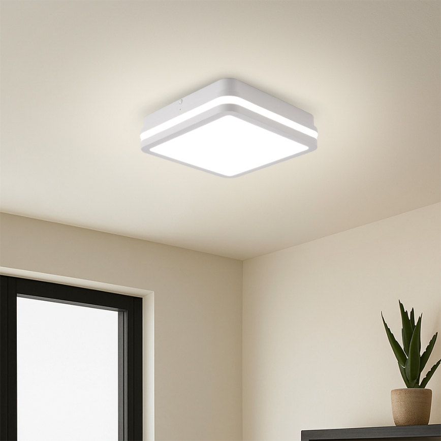 Brilagi - Zunanje LED svetilo s senzorjem BENE LED/18W/230V 22x22 cm belo IP54