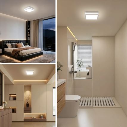 Brilagi - Zunanje LED svetilo s senzorjem BENE LED/18W/230V 22x22 cm belo IP54