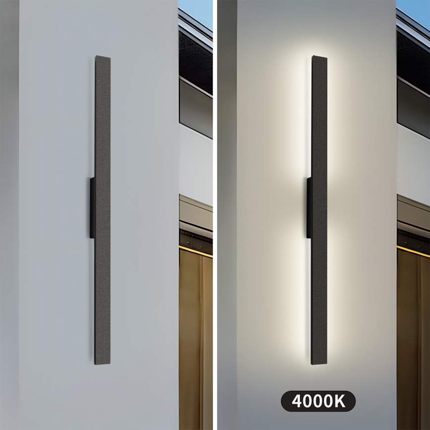 Brilagi - LED zunanje stensko svetilo LUNA LED/24W/230V 4000K IP65 100 cm črna CRI 90