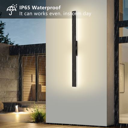 Brilagi - LED zunanje stensko svetilo LUNA LED/24W/230V 4000K IP65 100 cm črna CRI 90