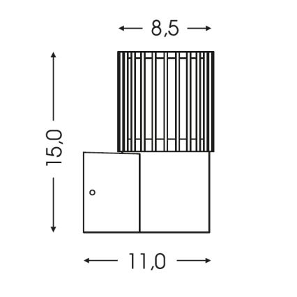 BRILAGI - Zunanje stensko svetilo ARMOR 1xGU10/35W/230V IP44 črna