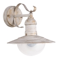 Brilagi - Zunanje stensko svetilo MOLDE 1xE27/60W/230V IP44 bela/patina