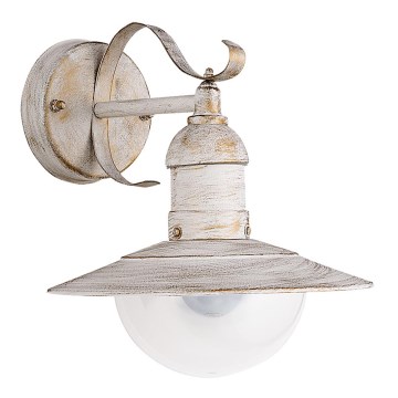 Brilagi - Zunanje stensko svetilo MOLDE 1xE27/60W/230V IP44 bela/patina
