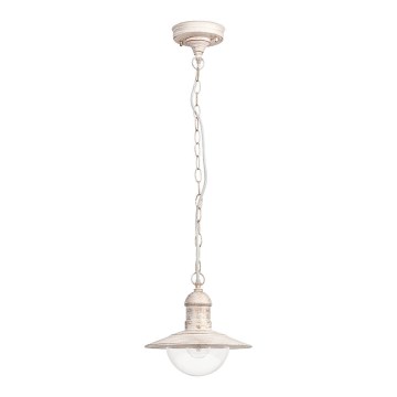 Brilagi - Zunanje viseče svetilo MOLDE 1xE27/60W IP44 belo/patina