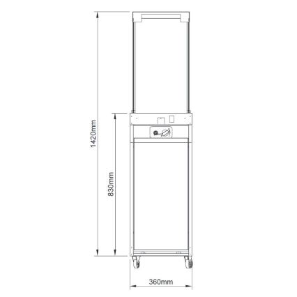 Brilagi - Zunanji plinski kamin FLARO GAS 142x36 cm 8kW 1xAAA antracit + zaščitni pokrov
