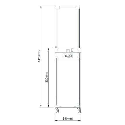 BRILAGI - Zunanji plinski kamin FLARO GAS 142x36 cm 8kW 1xAAA rjasta/rjava + zaščitni pokrov