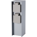 Brilagi - Zunanji steber z vtičnicama PILLAR, 2× SCHUKO, 230 V, IP44, srebrn