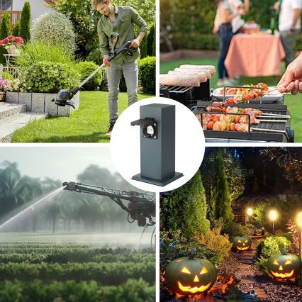 Brilagi - Zunanji stebriček z vtičnicami PILLAR 1Z SCHUKO 230V IP44 antracit