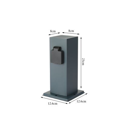 Brilagi - Zunanji stebriček z vtičnicami PILLAR 1Z SCHUKO 230V IP44 antracit