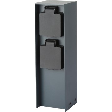 Brilagi - Zunanji stebriček z vtičnicami PILLAR 2Z SCHUKO 230V IP44 antracit